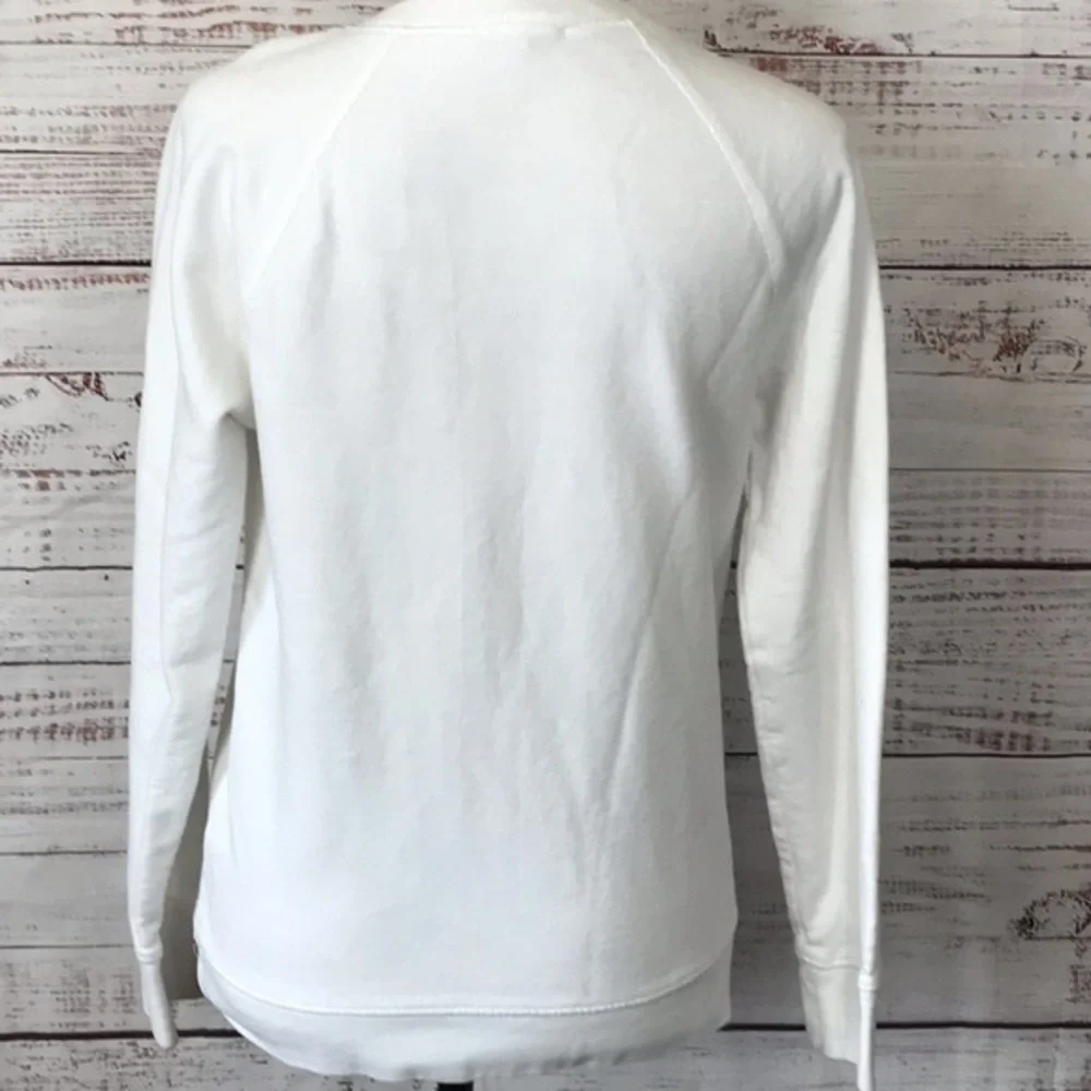 J.Crew Amour‎ white crewneck size small popover sweater